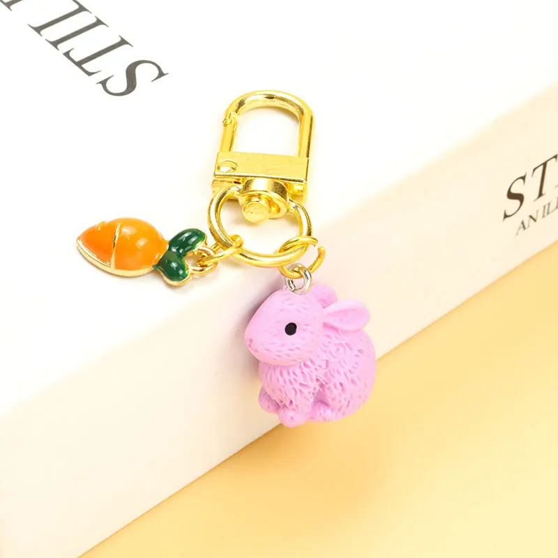 Cat Rabbit Bunny Keychain Women Men Cherry Keyring Car Bag Flower Pendent  Charm Key Holder Accessories - Jewelry & Accessories - Temu Belgium