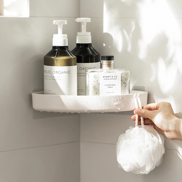 Mensola angolare per bagno senza foratura spazio antiruggine portaoggetti  per doccia in alluminio porta Shampoo accessori per il bagno - AliExpress