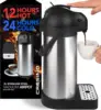 Coffee Dispenser with Pump & Tray - 101oz/3L Coffee Carafe with Pump - 12 Hours Hot Coffee Dispenser for Parties -Coffee 1