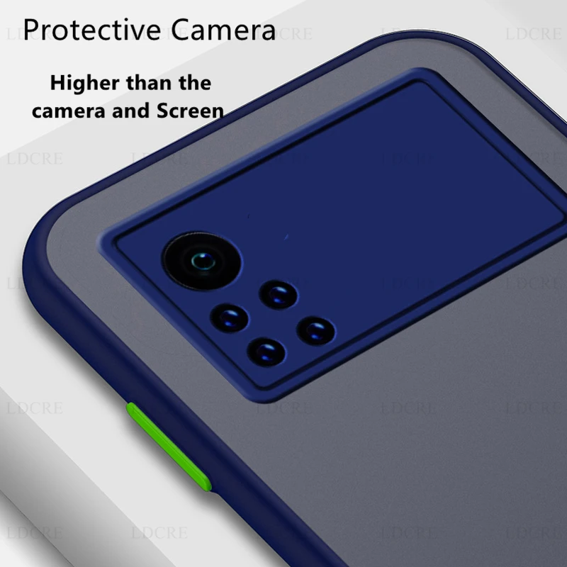 For Xiaomi Poco X4 Pro 5G Case Simple Frame Matte Armor Case For Xiaomi Poco X4 Pro 5G Cover For Xiaomi Poco M4 Pro 4G 5G X4 NFC smartphone pouch