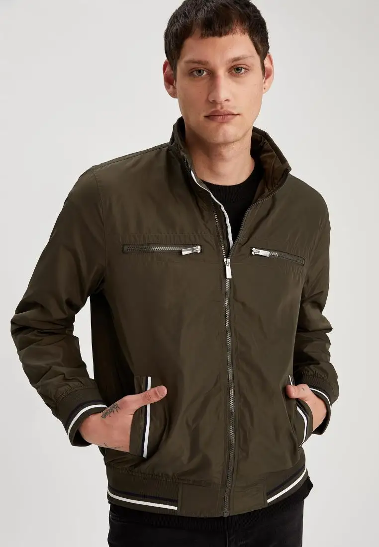 De hecho primavera chaquetas para hombre chaquetas y Slim Fit abrigo con cuello de soporte ropa caliente nueva moda Season-N4665AZ21SP