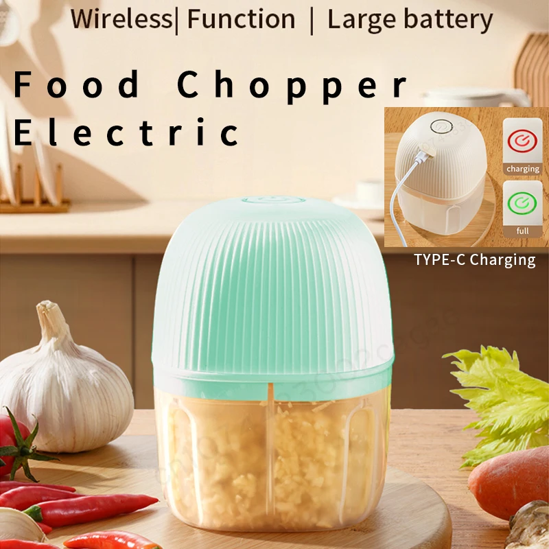 Mini Electric Food Chopper Multi Function USB Charging Meat Grinder Garlic Masher Machine Vegetable Ice Crusher Kitchenware Gift