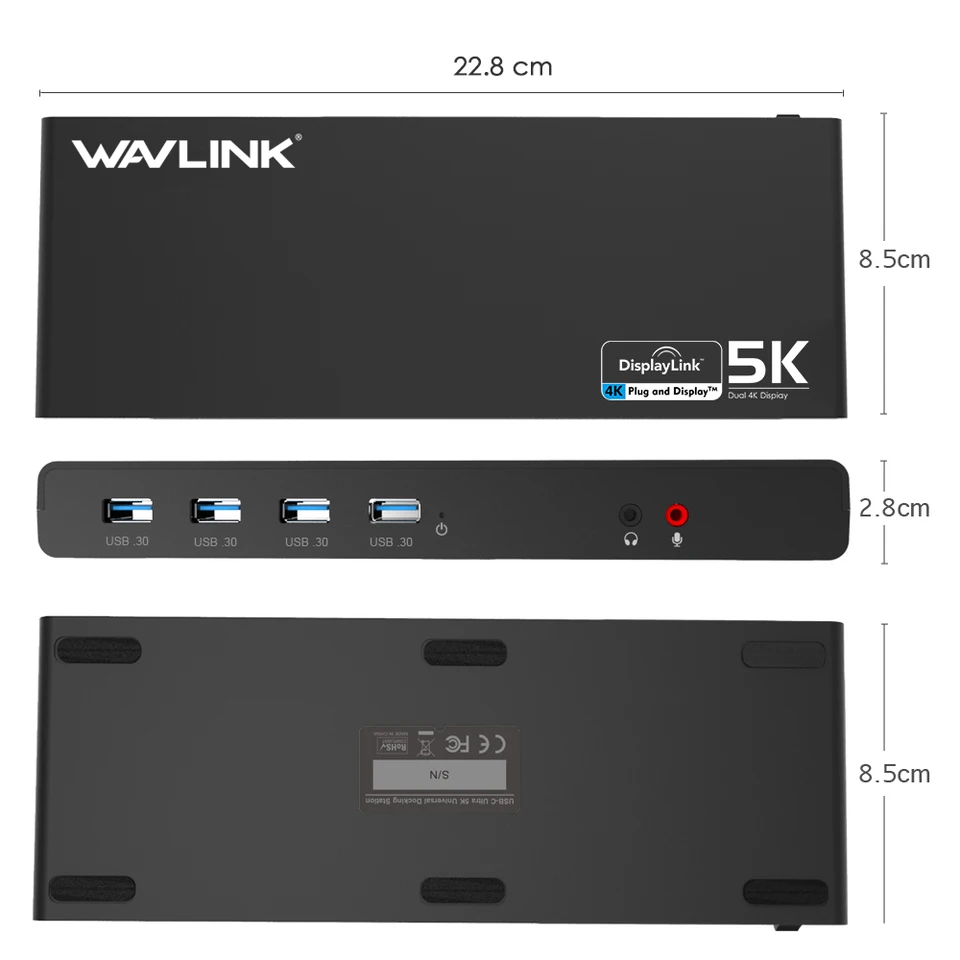 Wavlinkユニバーサルドッキングステーションdisplaylink 5 18k