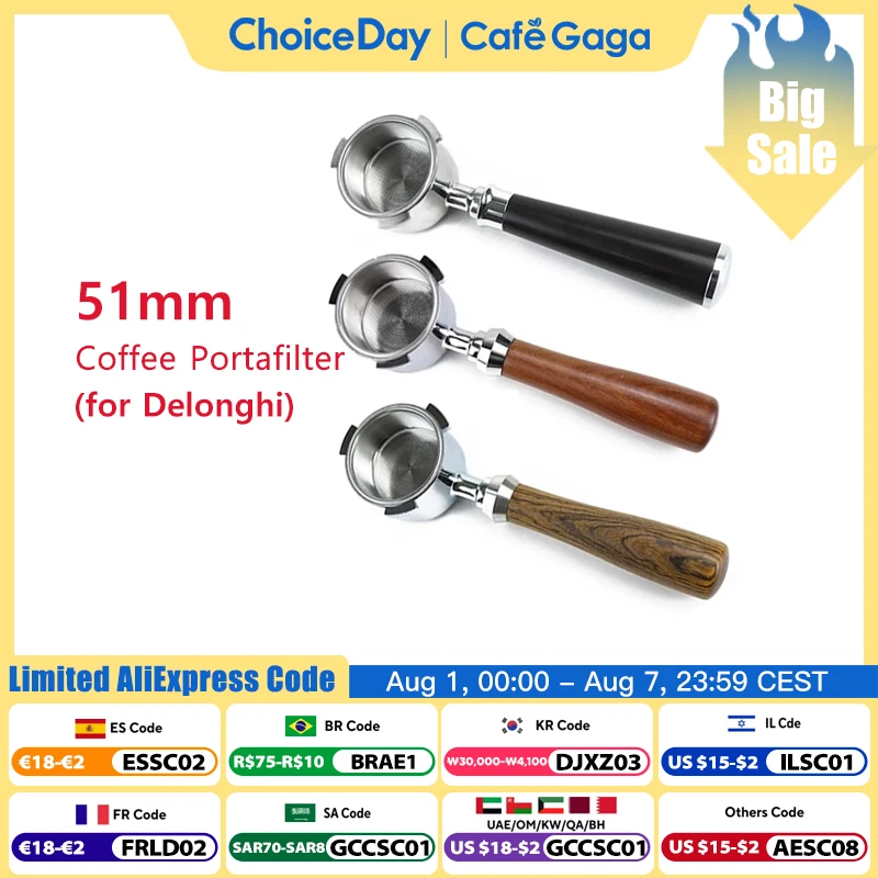 Enhanced 51mm Bottomless Portafilter - Premium Espresso Machine Accessory