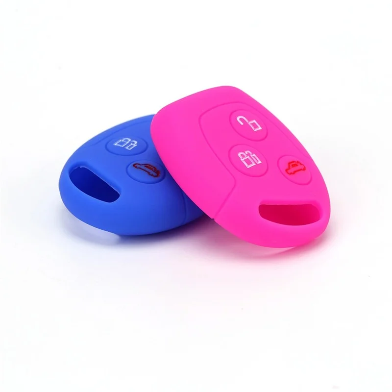 Silicone Car Key Cover Keys Protector Case Shell For Ford Transit Focus KA Galaxy Mondeo Fiesta C-Max S-Max Connect Accessories key case key case cover car key shell