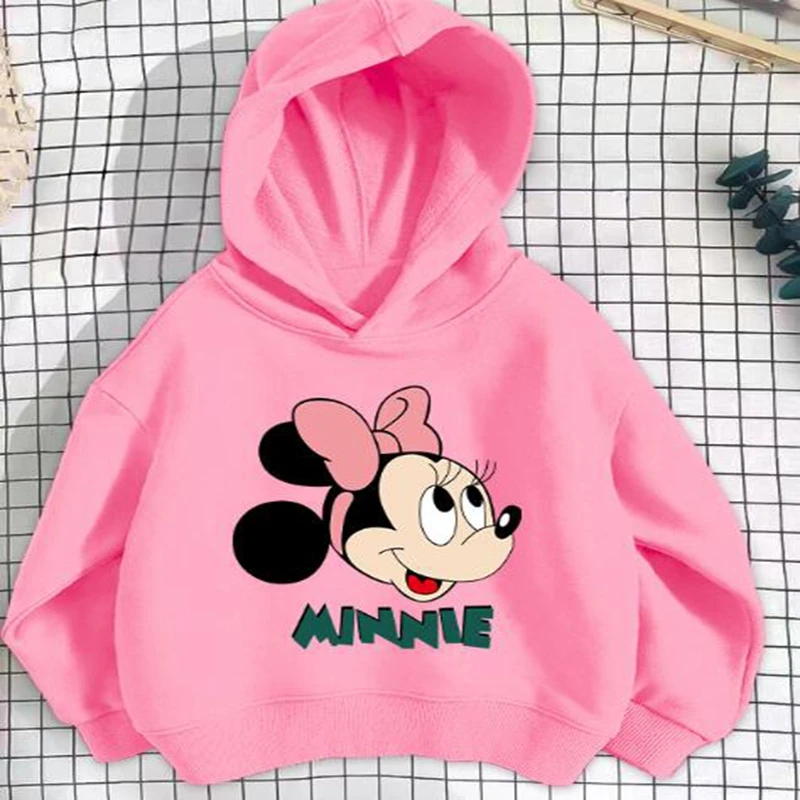 Kids Girls Autumn Spring Clothes Long Sleeve Hoodies Sweatshirt Baby Boys Cartoon Mickey Mouse Minnie Donald Pajama Tops Outfit