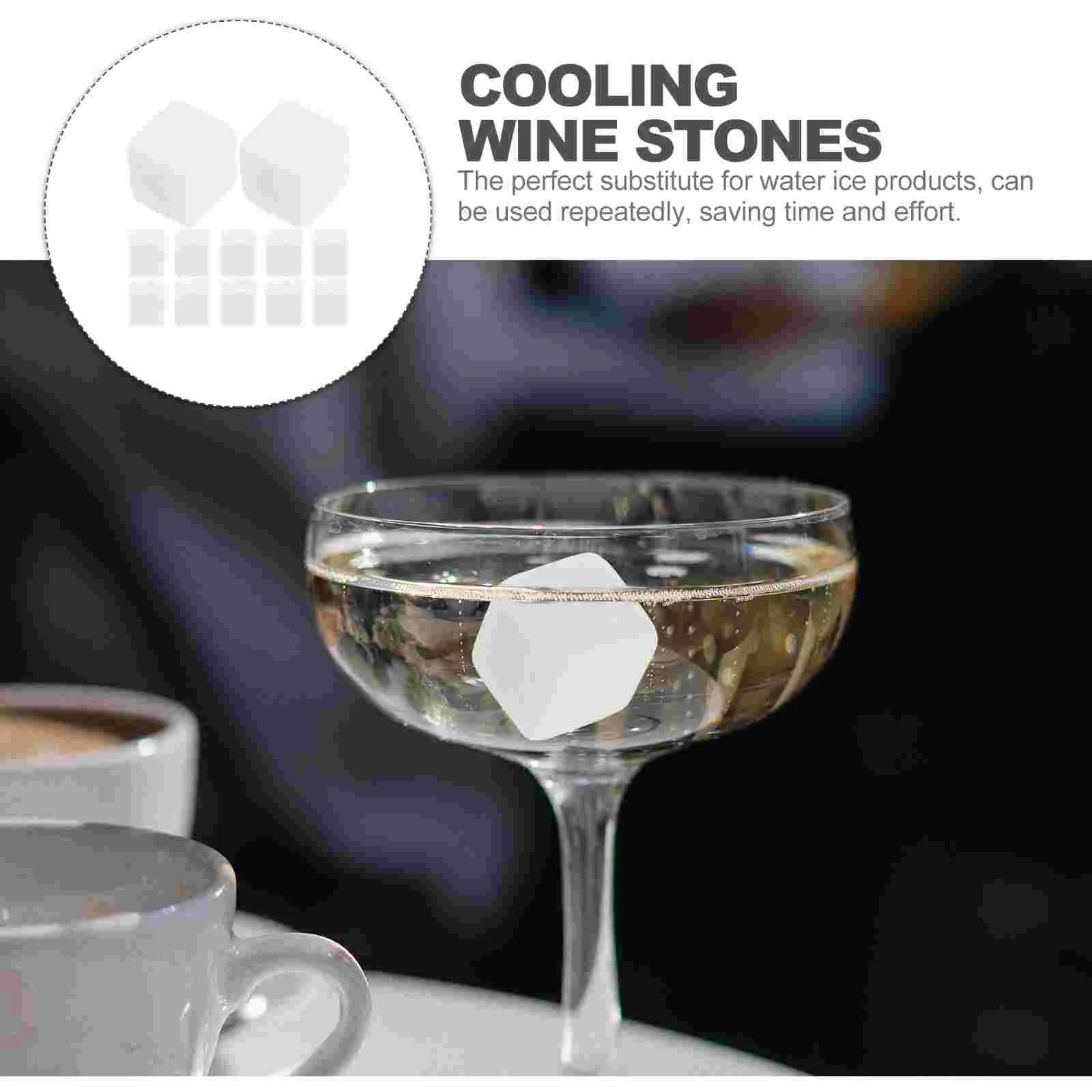 12 Pcs Ice Cream Whiskey Stone Cubes Rock Household Whisky Marble Wear-resistant Rocks Reusable Stones Convenient