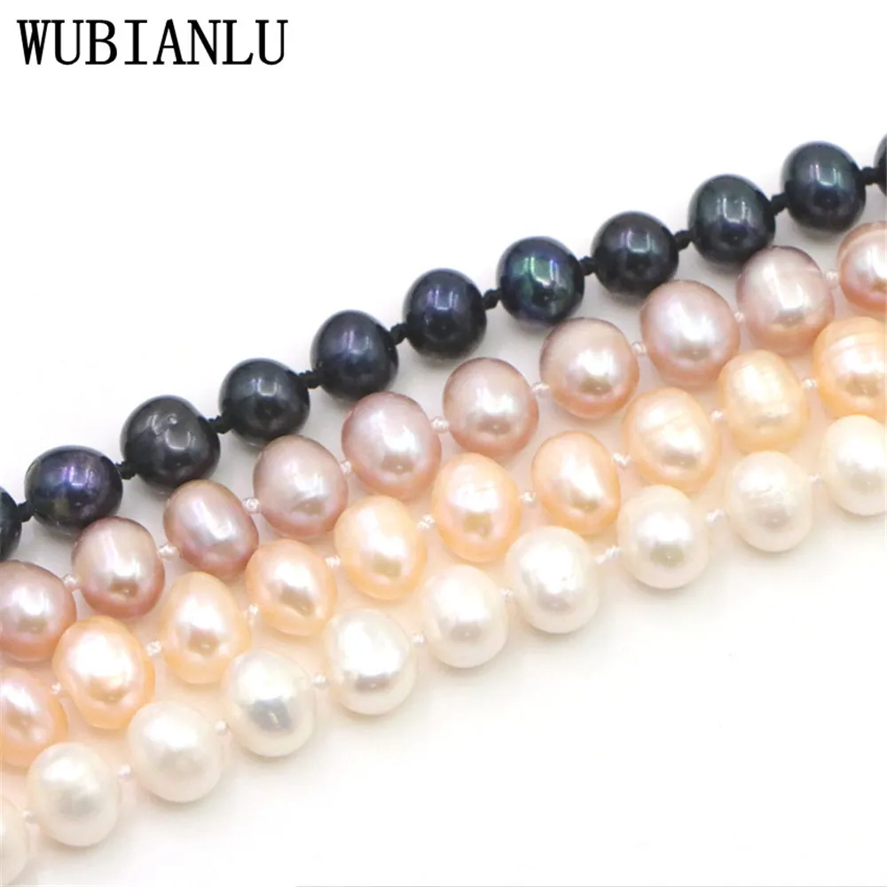 7-8mm 3 Rows Natural Freshwater Pearl Bracelet For Women In Charm Bracelets Girls Birthday Gift Party Clothing Collocation T268