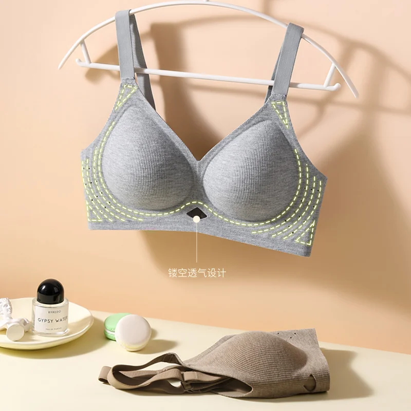 Sexy Hot Bra Woman New Lingerie Women's Small Breast Push-up Jelly Glue Soft Support Breast Anti-sag Bra Autumn And Winter