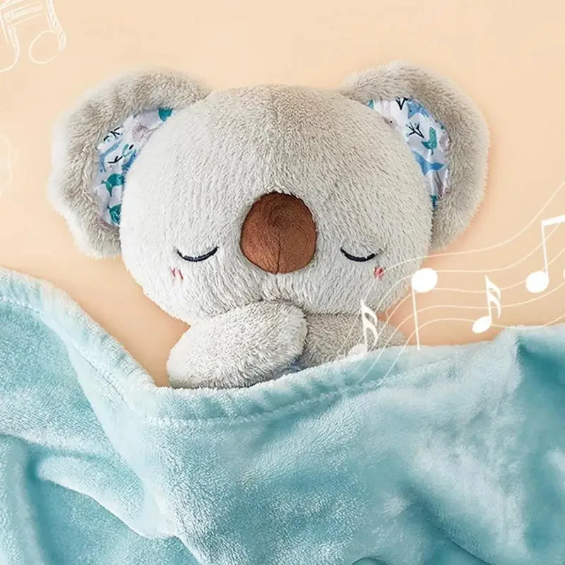 Plush toys Kawaii Koala Otters Rabbit Baby Doll Toy Gifts Soothing Musical Light Relief Anxiety Breath Sleep Sensory