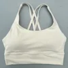 Solid Color Fitness sport Bra Women Cross soft high strength Tight Top Comprehensive Training Gym Yoga Underwear With Chest Pad 5