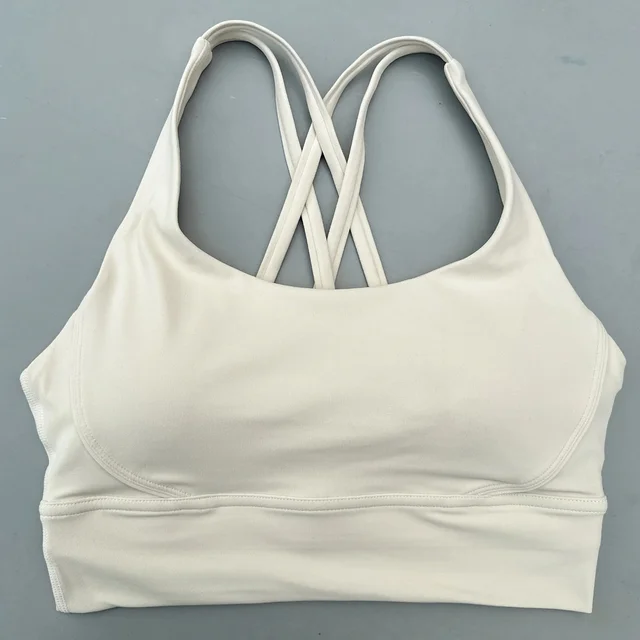 Solid Color Fitness sport Bra Women Cross soft high strength Tight Top Comprehensive Training Gym Yoga Underwear With Chest Pad 5