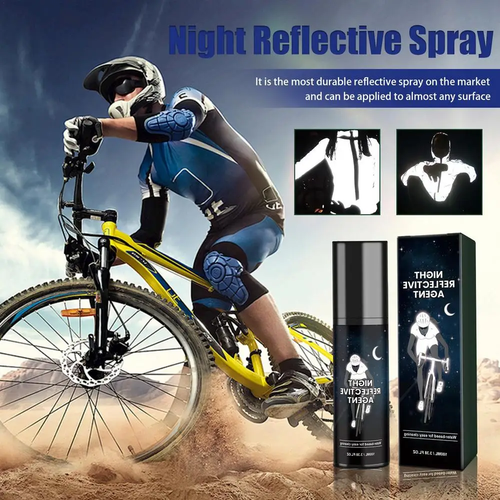 Description Picture 4 of itemReflective Spray Paint 100ml Glowing Paint For Bike Night Riding Long Lasting Reflective Glow Paint For Clothes Bicycles