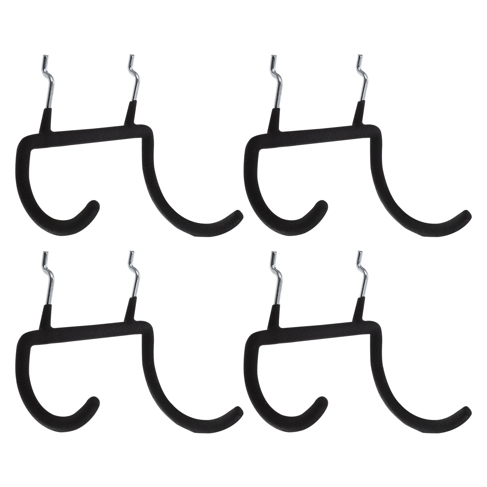 

4 Pcs Pegboard Hangers Steel Pegs Nail Drill Double Hooks Heavy Duty Clothes Rack