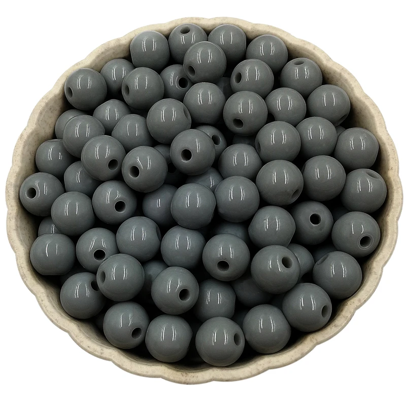 Set of 20 Colorful 10mm Acrylic Beads