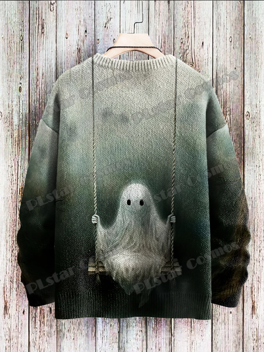 Halloween Rainbow Ghosts Retro Art Pattern 3D Printed Men's