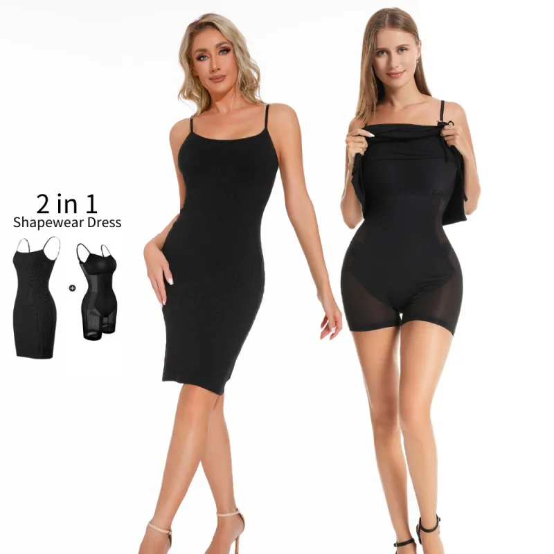 Body Shaper Dress for Women Mini Summer Dress Built in Shapewear Bra 8 in 1  Bodycon 2023 Casual Slip Dresses Tummy Control - AliExpress