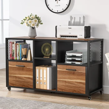 Mobile Wood Filing Cabinet 1