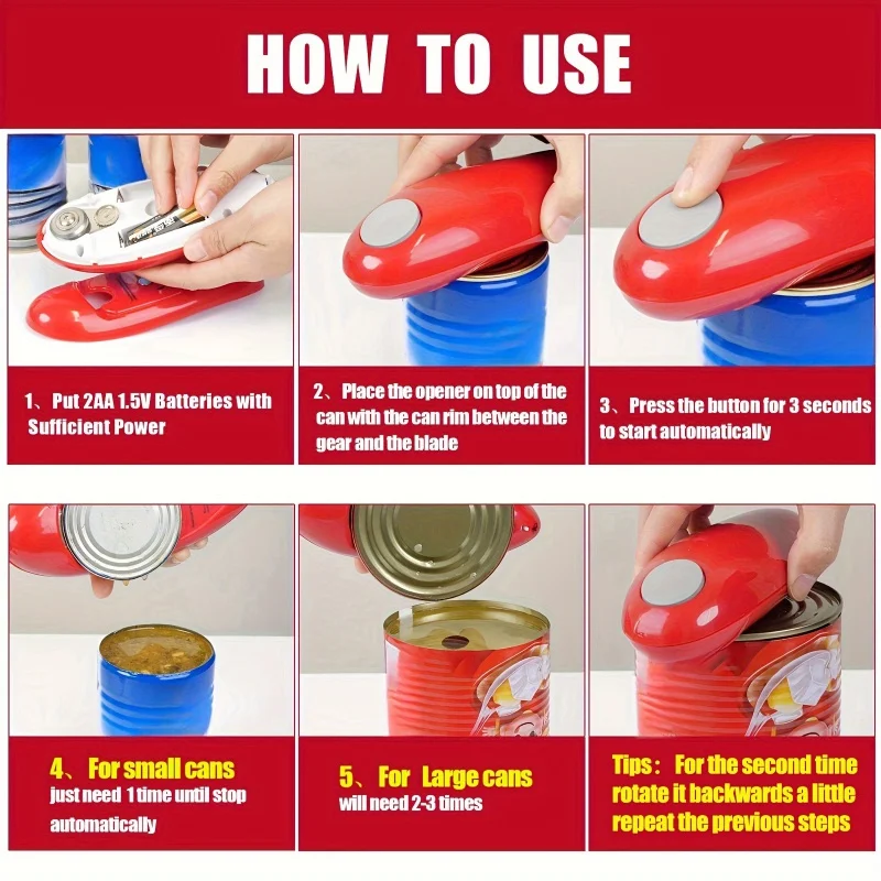 Electric, Battery-Powered, Can and Jar Bottle Opener 2