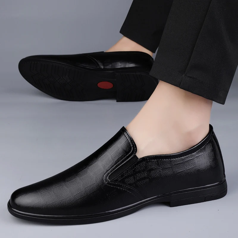 High Quality Brand Men's Genuine Leather Shoes High-end Banquet Dress Shoes Lightweight Comfortable Men's Business Casual