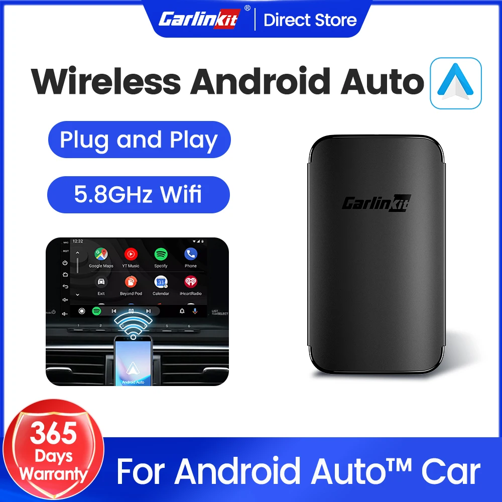Carlinkit A2A Adattatore Wireless Automatico Android Plug And Play Cablato A Dongle Wireless Per Auto Oem Android Compatibile Con Auto Stereo