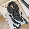 New Elegant Soft Satin Square Scarf For Women Stylish Round Ring Print Versatile Bandana Elegant Style Sunscreen Headscarf 3