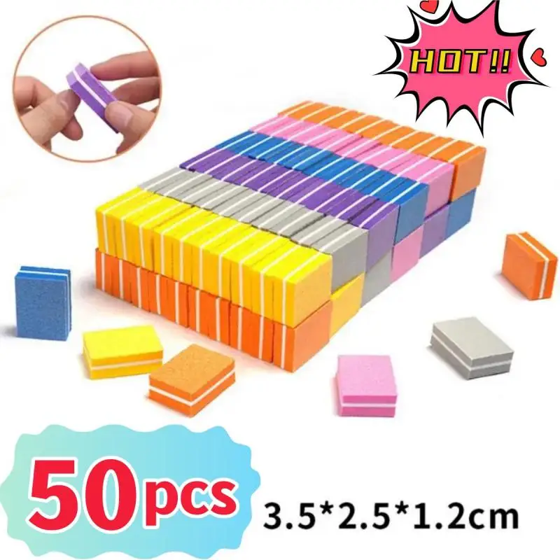 

10/50 шт., квадратные мини-губки для маникюра
