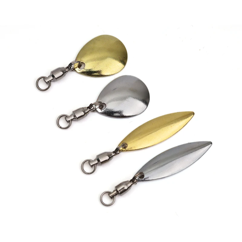 OUTKIT 6 Teile/los Locken DIY Für Spinner Löffel Köder Frösche VIB Reflektierende Edelstahl Blatt Laute Löffel Angeln Zubehör – Detail 4