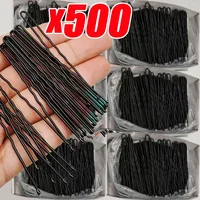 Pinces à cheveux ondulées en forme de U 5/6/7cm, Barrette pour Salon de coiffure, épingles à cheveux en métal noir, bricolage, coiffure de mariée, accessoires pour cheveux pour femmes 2