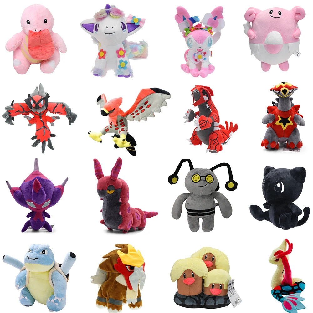 

Milotic Blastoise Pokemon Anime Stuffed Plushies Alolan Diglett Appletun Eevee Turtonator Talonflame Peluche Stuffed Doll Gift