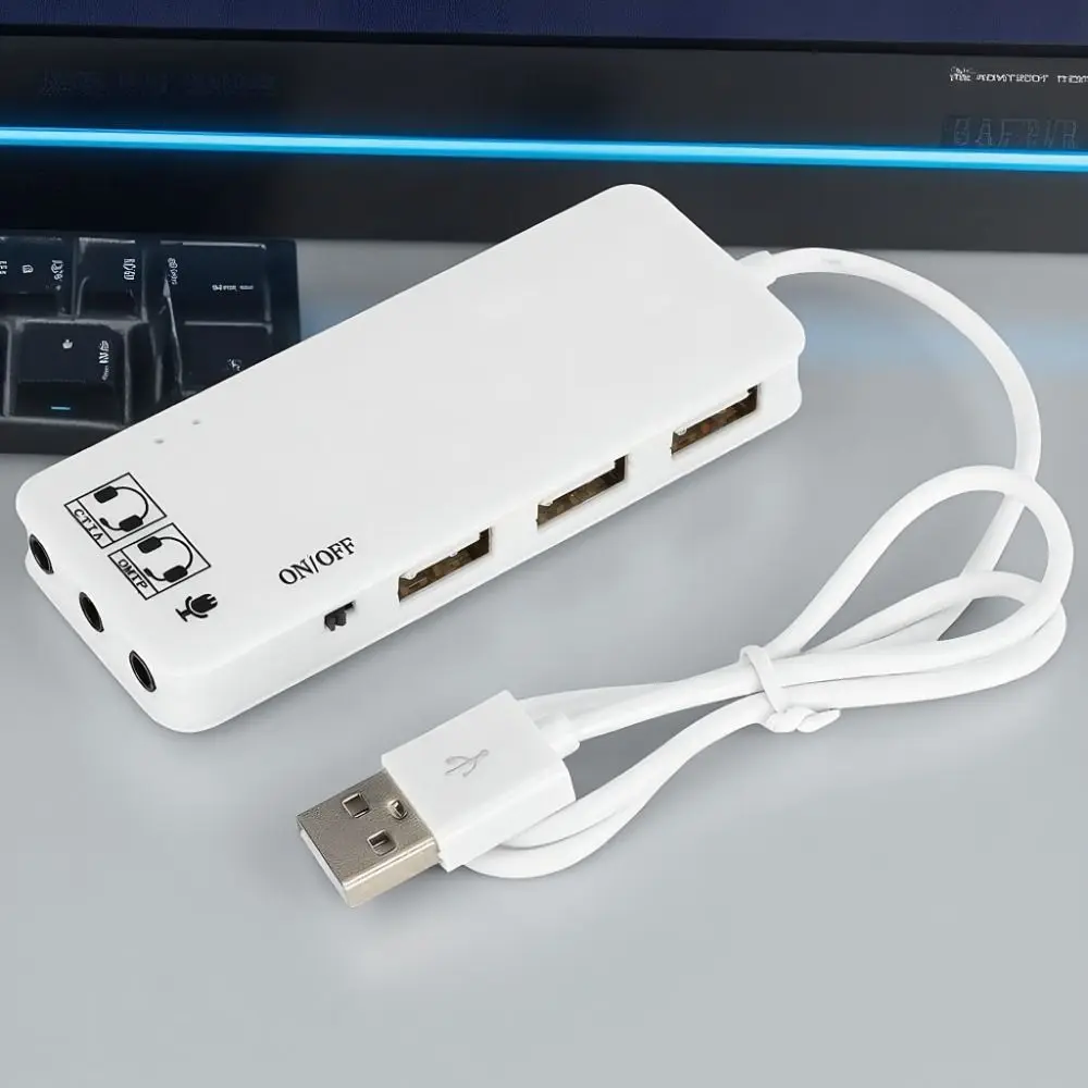 휴대용 3포트 USB 2.0 USB 2.0 허브 7.1CH 플러그 앤 플레이 USB 2.0 분배기 포트 분배기 소형 장치