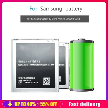 Batterie per telefoni cellulari 2000mAh EB-BG360CBC per Samsung Galaxy Core Prime G360 G361F G361H G360H/F LTE SM-G3606 G3 Batteria