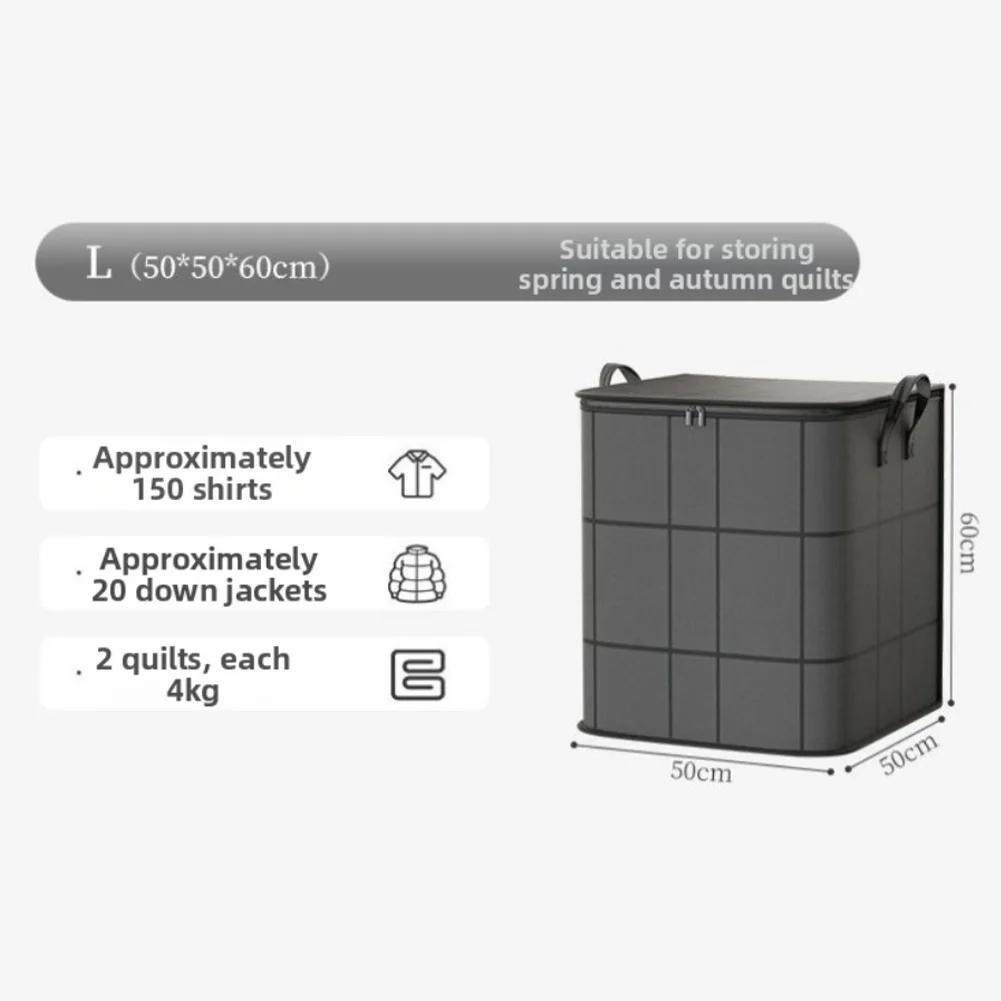 1 Stück große Aufbewahrungstasche für Kleidung, stapelbare Aufbewahrungstaschen für Decken, Aufbewahrungsbehälter zum Organisieren von Kleidung im Schlafzimmer, im Schrank – Detail 10