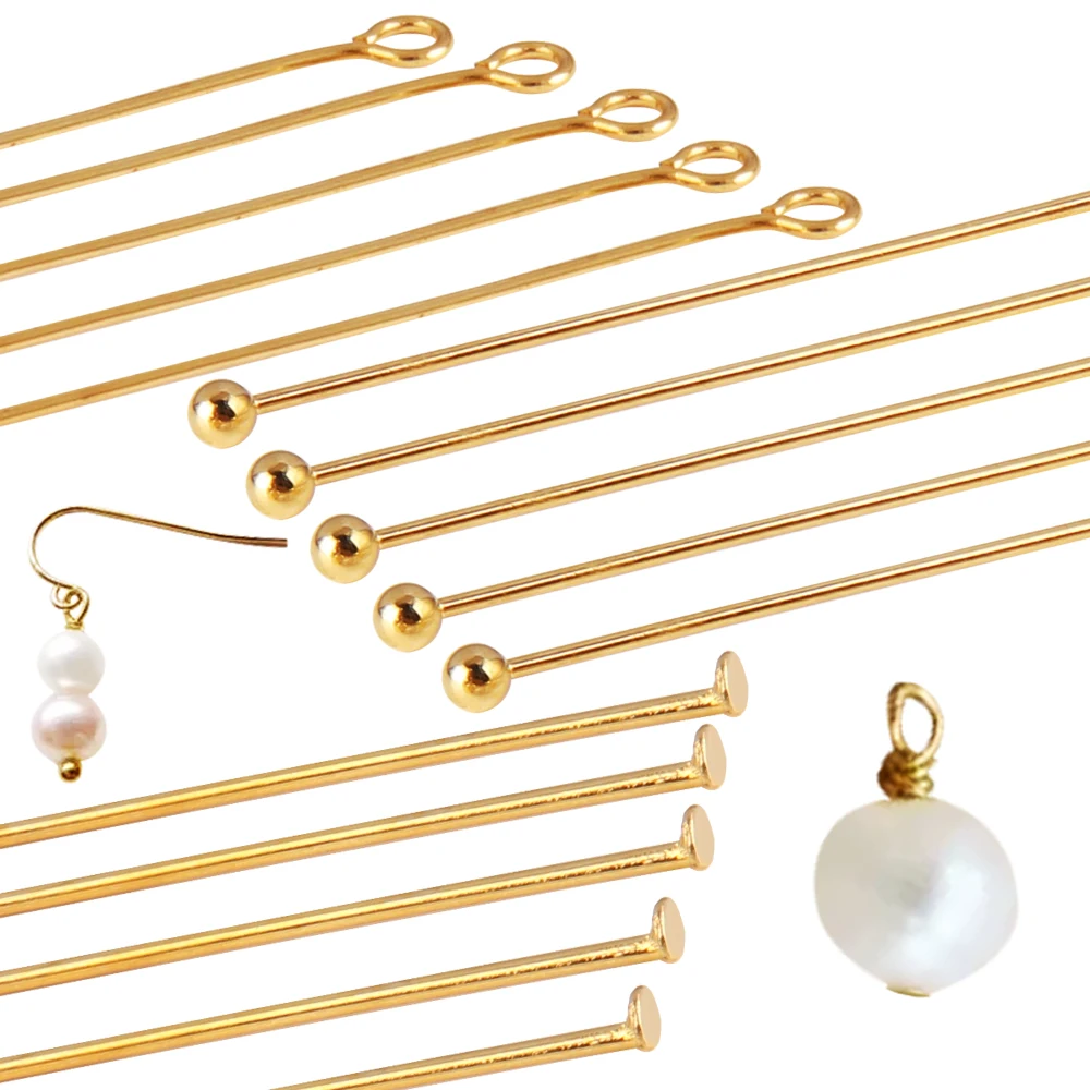 100Pcs Eye Pins Jewelry Making Pin Heads Eye Jewelry Head Pins for DIY  Jewelry Making