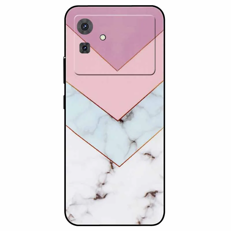 Floral Marble Silicone TPU Soft Phone Case with Cool Print Design