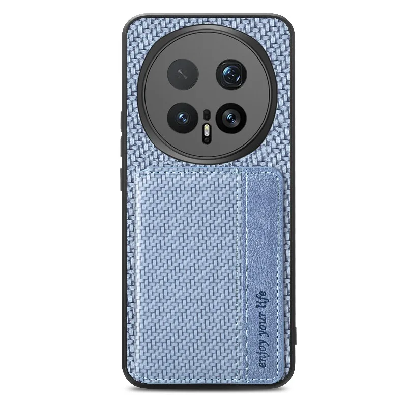 Magic 8 Pro Carbon Fiber Flip Leather Wallet Phone Case with Magnetic Stand