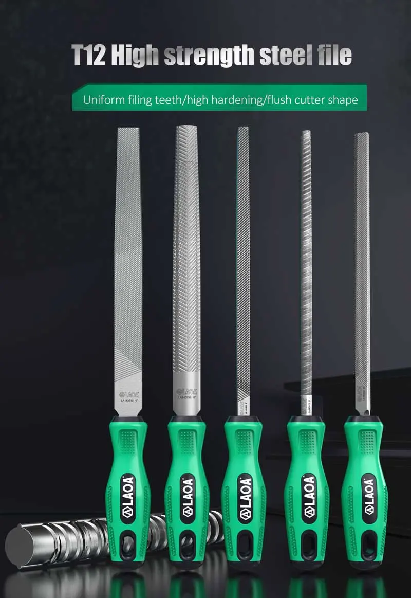 Description Picture 2 of itemLAOA T12 Medium Gear Steel Blade Half Round File Triangle File Flat File Square File Round File Sanding and Edging Tools