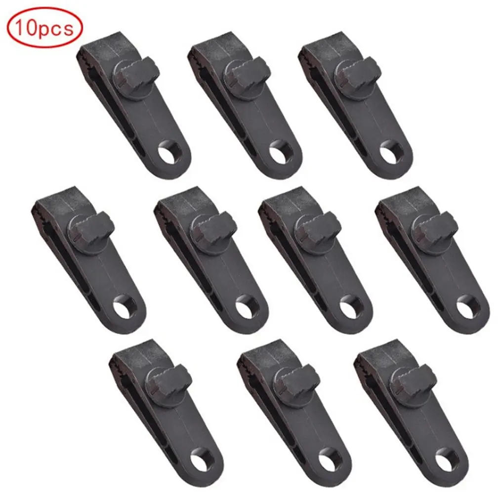 

HOT 10pcs/bag Outdoor Tent Fixed Clip Portable Windproof Clip Tent Canopy Strengthening Practical Nylon Clip Outdoor Camping