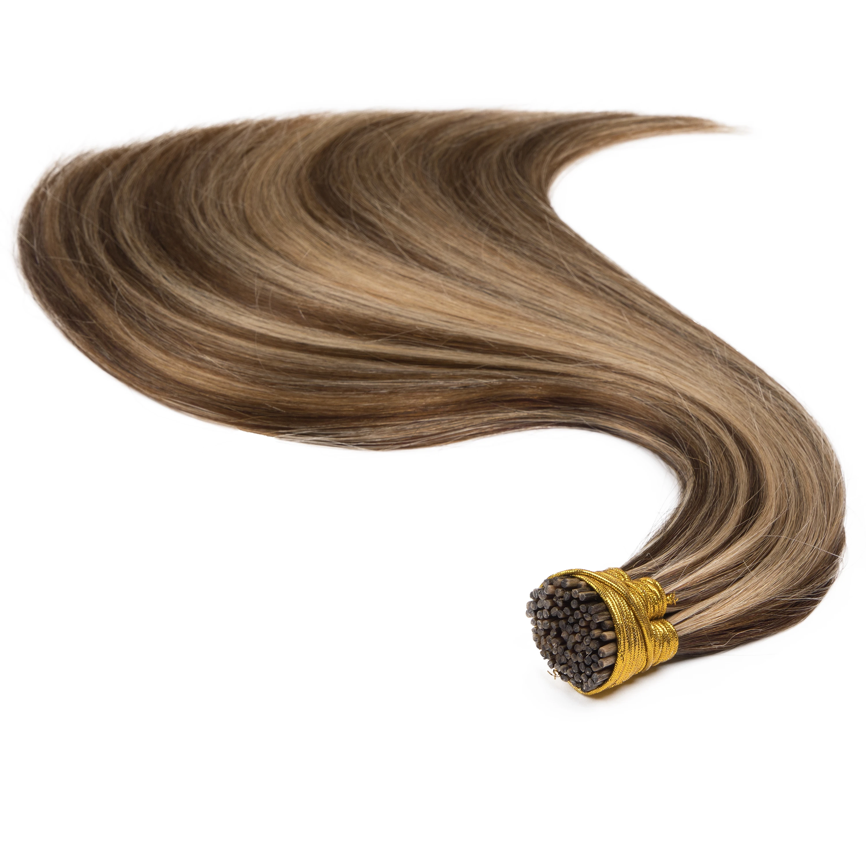 Straight Natural I Tip Fusion Hair Extensions Machine Made Keratin Capsules 100% Real Remy Human Hair Extensions For Women 50g