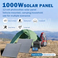 Générateur solaire 12V haute puissance 1000W – Batterie externe portable avec panneau polycristallin pour les urgences, le jardin et l'aventure 3