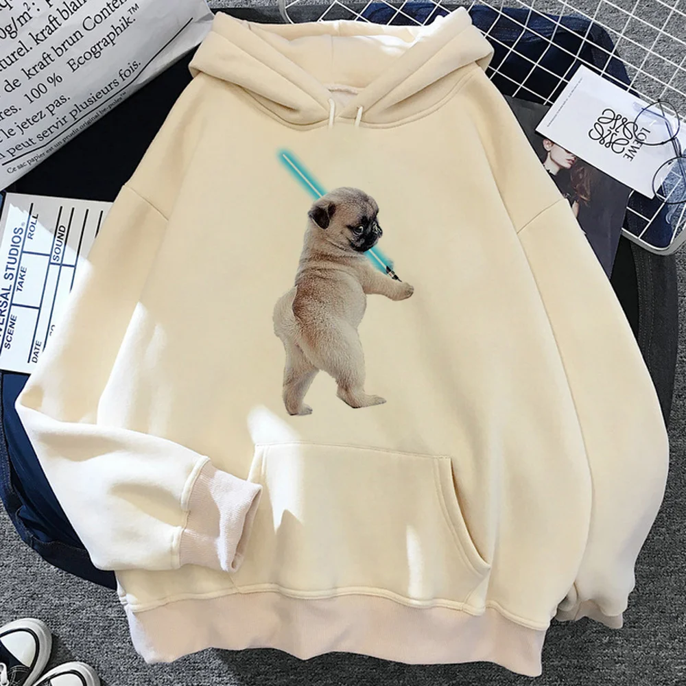 

Pug hoodies women long sleeve top Kawaii 2023 sweat y2k sweatshirts women gothic sweatshirts