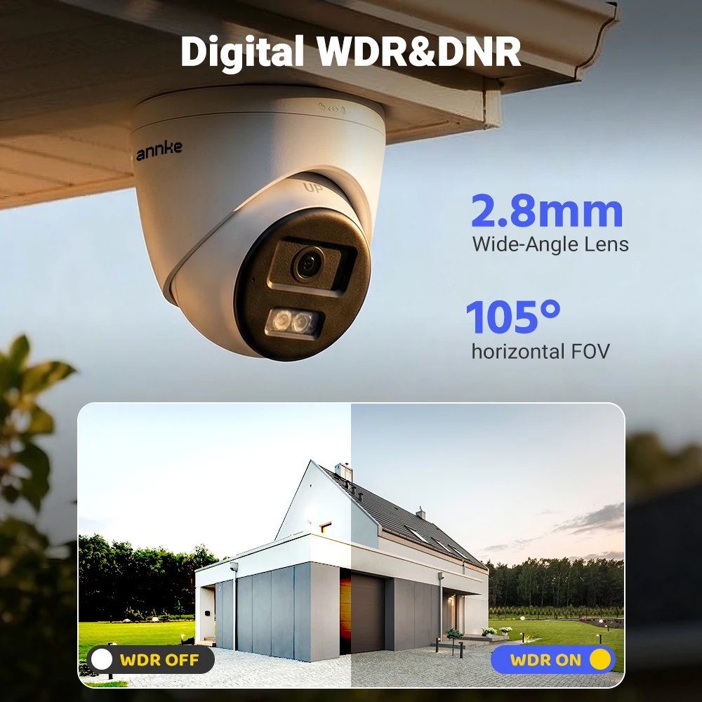 ANNKE 3K Security Camera System 5-in-1 8CH DVR 8pcs IR Night Vision Motion Detection Two-Way Audio Remote Access Cameras 3