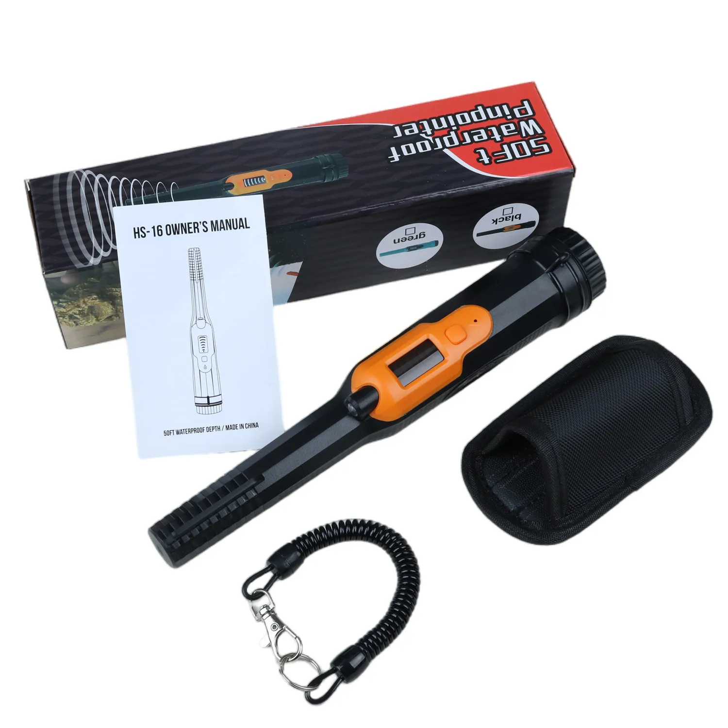 Fully Waterproof Portable Pinpointing Gold Metal Detector with LED Flashlight,IP68 Underwater Super Pinpointer 3