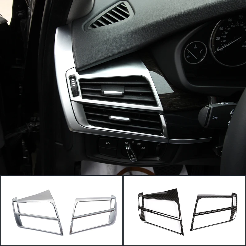 

For BMW X5 F15 X6 F16 2014-2018 Car Center Console Dashboard Side Air Conditioner Outlet Vent Frame Trim Sticker Auto Accessorie
