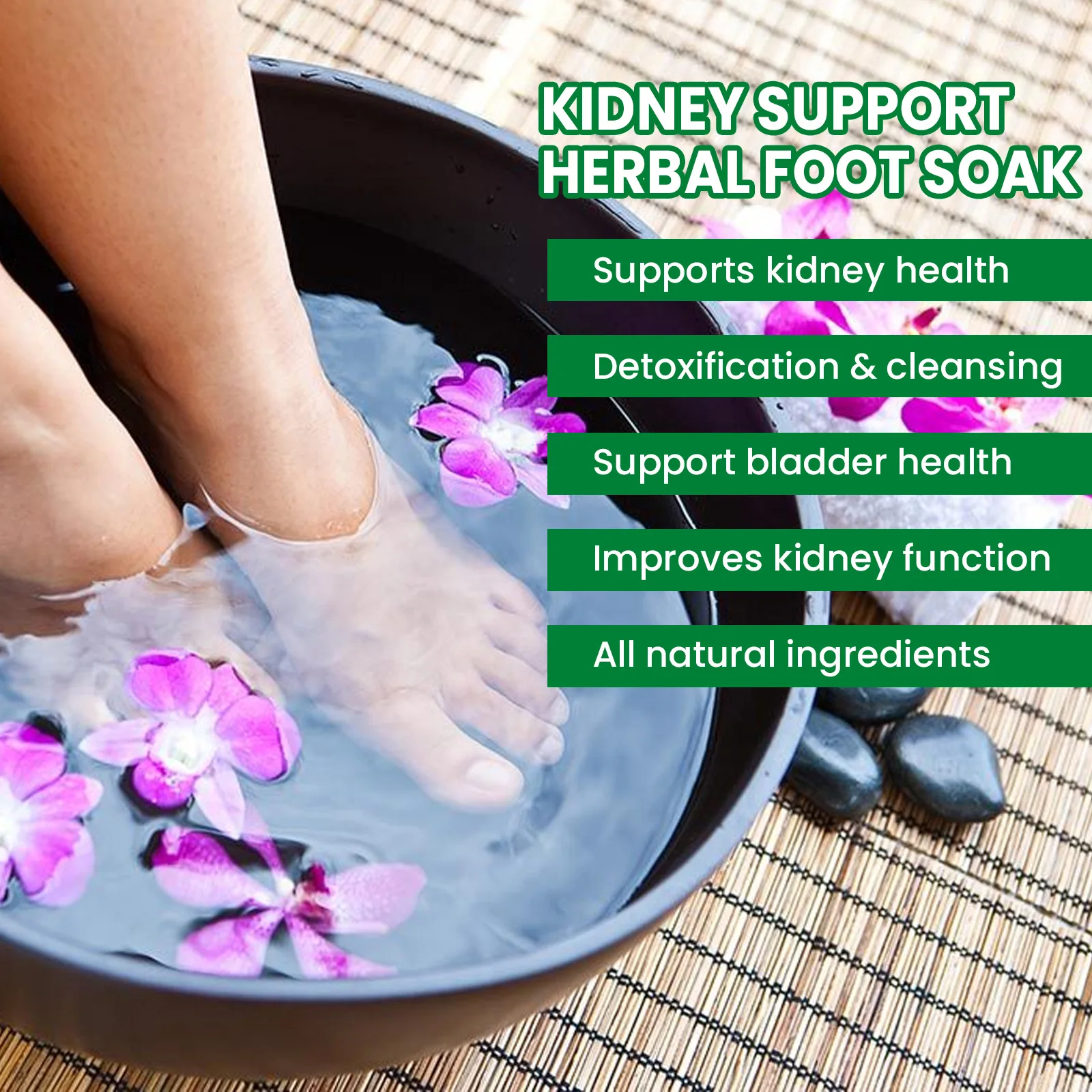 Kidney Detox Foot Soak Herbal Lymphatic Drainage Cleansing Body Toxins Improve Sleep Swelling Remove Moisture Soothing Foot Bath images - 6