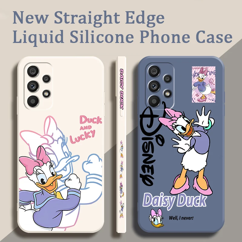 

Anime Duck Daisy Disney For Samsung A53 A52 A33 A32 A51 A71 A21S A13 A73 A50 A22 A23 A72 A12 5G Liquid Left Rope Phone Case