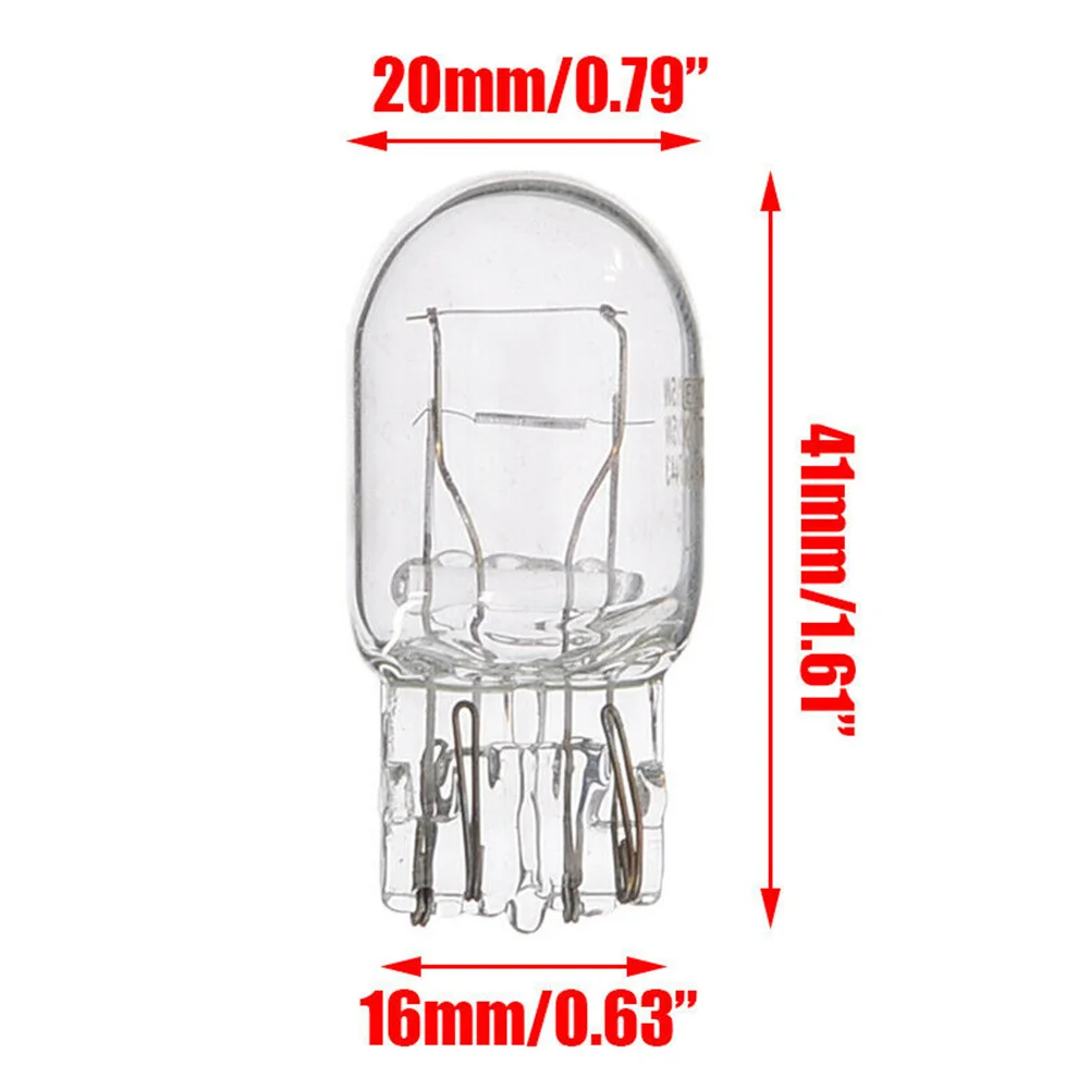 Feux de jour DRL en verre transparent, clignotant, signal d'arrêt, ampoules de feu arrière de frein, T20, 7443, 7440, W21, 5W, 10 pièces