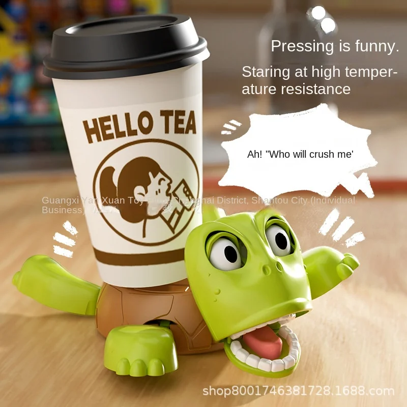 Fun Coaster Turtle Cup Pad Desk Turtle Anti-stress Cup Pad Tea Coffee Mug Drinks Stress Relief Holder toys Children Adults Gifts