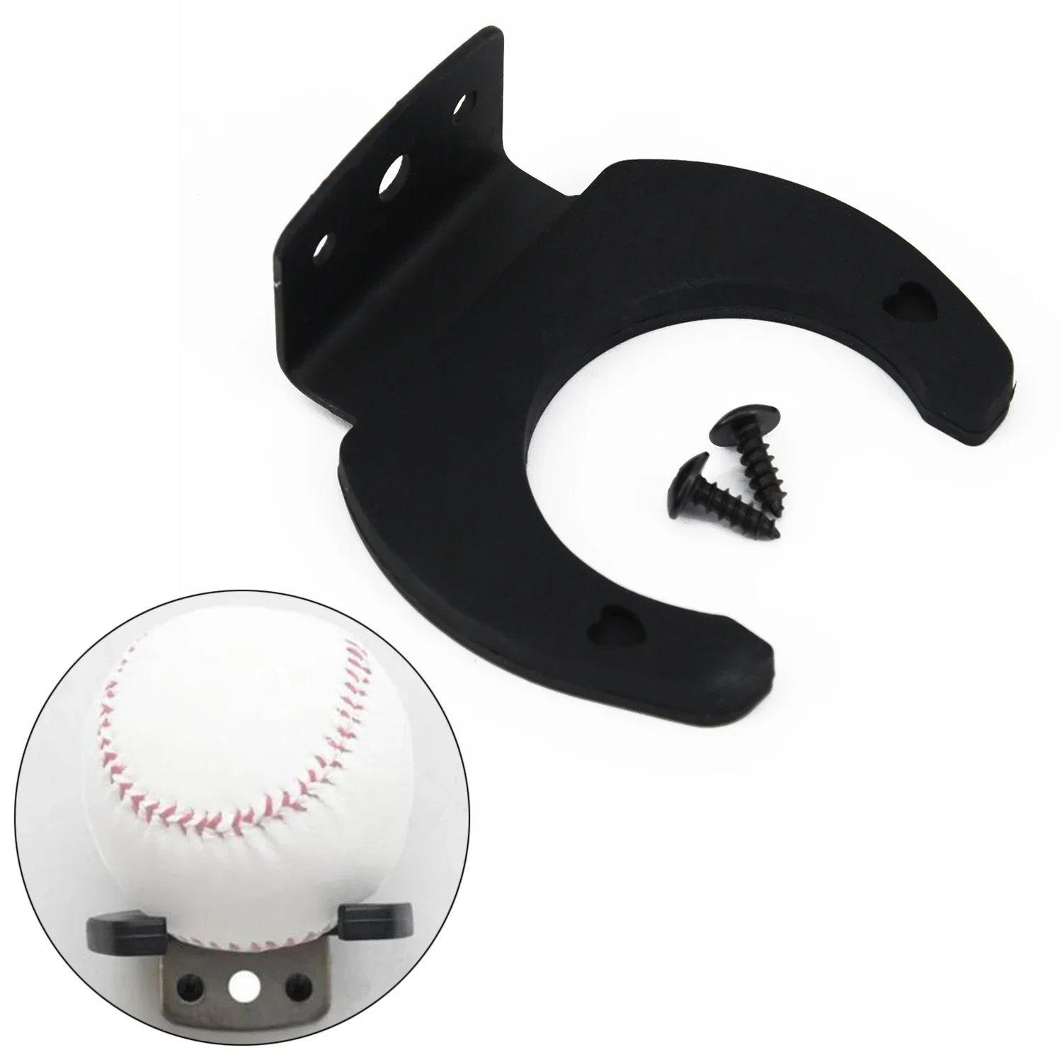 Black Baseball Bat Display Hanger Holder Wall Mount Rack Stand With Mounting Screws For ​Vertical Tennis Universal Rack 1 Set baseball bat