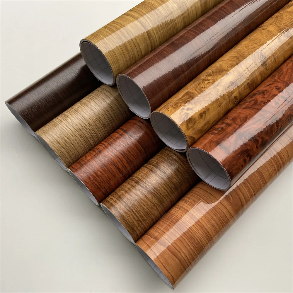 Zelfklevende Vinyl Rustieke Licht Hout Contact Papier Plank Liner voor